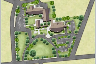 create professional map illustrations or site plans