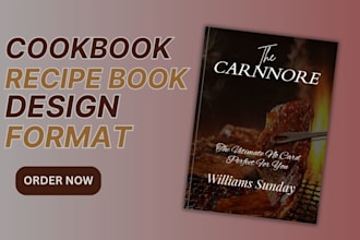 design a canva editable cookbook, recipe book, and meal plan layout workbook