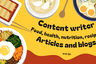 write SEO optimized health, food and nutrition content