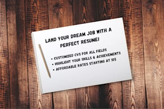 design a custom, visually appealing resume for any industry
