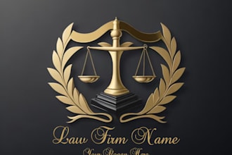 create modern attorney, legal and law firm logo