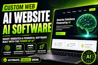 do ai web app, ai software, ai website development as full stack web developer