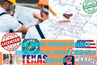 usa license forensic structural engineering, ca, texas,fl, stamp and seal