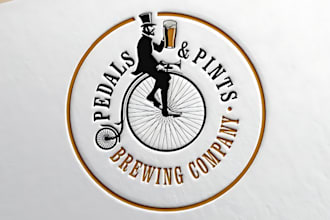 design coffee shop, bar or restaurant logo with branding guideline kit