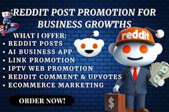 do reddit post and manage x for ai app iptv business website store product link