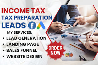 income tax leads income tax tax website tax preparation leads tax landing page