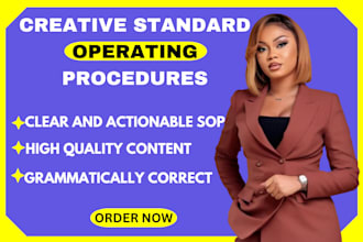 write a technical policies and procedures, and sops for your business