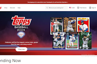 design sport card website topps card store trading card website tcg ccg shopify