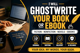 ghostwrite fiction and nonfiction books and ebooks
