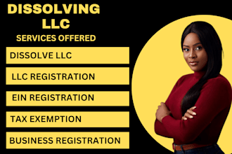 dissolve your US llc, llc registration, close ein, itin , company registration