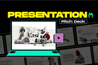 create professional pitch deck, keynote, canva, or powerpoint presentations