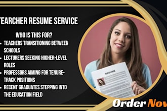 write a professional teacher, lecturer, and professor resume