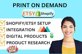shopify print on demand, etsy print on demand, etsy digital products, etsy pod