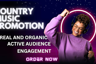 do organic music promotion, country music to millions of targeted audience