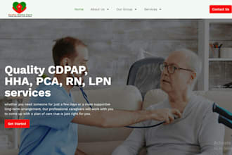 create healthcare staffing agency website, home care website
