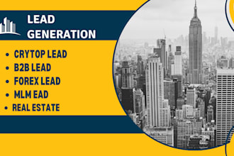 generate forex lead, crypto lead, b2b lead, mlm lead