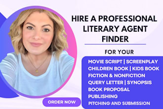 find active literary agents for movie script screenplay children book fiction
