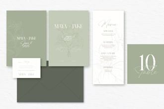design minimalist, elegant and timeless wedding invitations