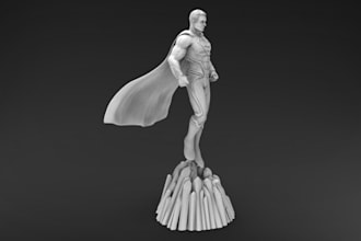 make lowpoly 3d action figure,3d minis tabletop setup for 3d print,stl 3d zbrush