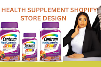 health supplement shopify store health and fitness supplement website