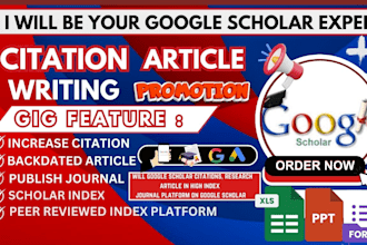 increase google scholar citation referencing research publications and journal