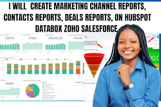 create marketing channel report contact and deals report on hubspot databox zoho