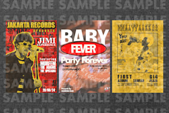 design a poster for your event, party, or gigs less than 24 hours
