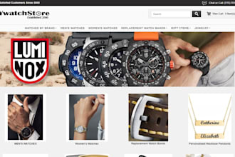 design luxury watch shopify store wrist watch website