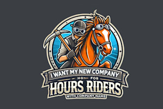 design a custom horse riders mascot logo for your brand