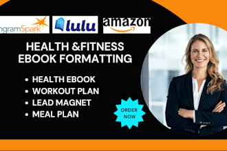 design health fitness ebook, workout plan, gym book, pdf lead magnet, workbook