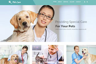 design pet products website pet grooming website pet healthcare website