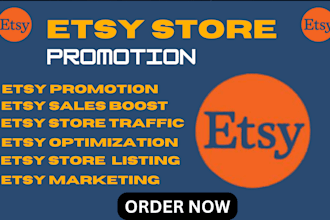 etsy store promotion with etsy marketing, etsy SEO to boost  etsy sales
