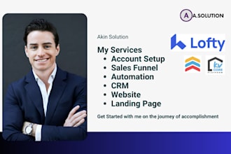set up and optimize lofty, kvcore, chime, and follow up boss CRM website