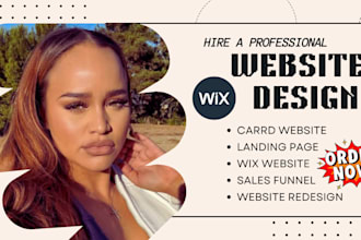 do website design and redesign wix landing page carrd website online store