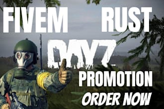 promote your dayz, fivem, rust or discord servers to get massive engagement