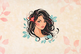 design feminine signature logo with complete branding