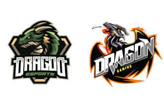make professional mascot dragon logo within 24 hours