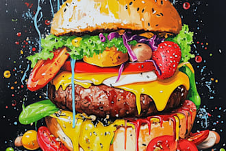 design food pop art of your food