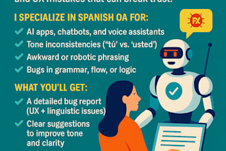 test your ai or chatbot for spanish UX issues