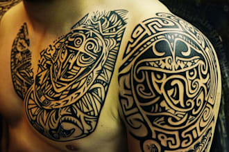 create custom and detailed tribal tattoo design