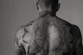 high end dotwork tattoo design for you