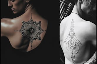 do high end linework tattoo design for you