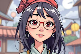 draw cartoon caricature, anime and manga
