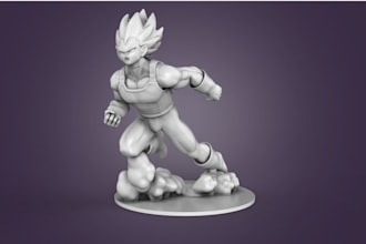 3d miniature,anime manga character 3d figurine design,zbrush resin 3d print,stl