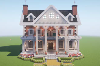do any house,farm,structure in minecraft in survival or creative professionally