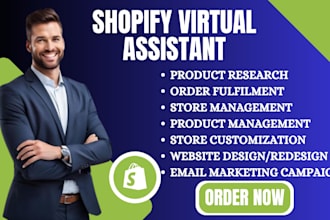 shopify virtual assistant store manager shopify sales marketing cro audit fb usa