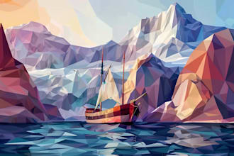 design a low poly illustration or any photo for you
