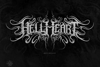 design a demonic black metal logo