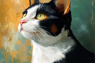 create realistic portraits of your cat, dog or any pets by pencil