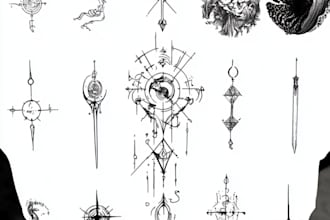 do make custom tattoo designs in line art